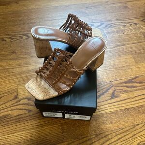 Marc Fisher Brown Woven Women's Heels